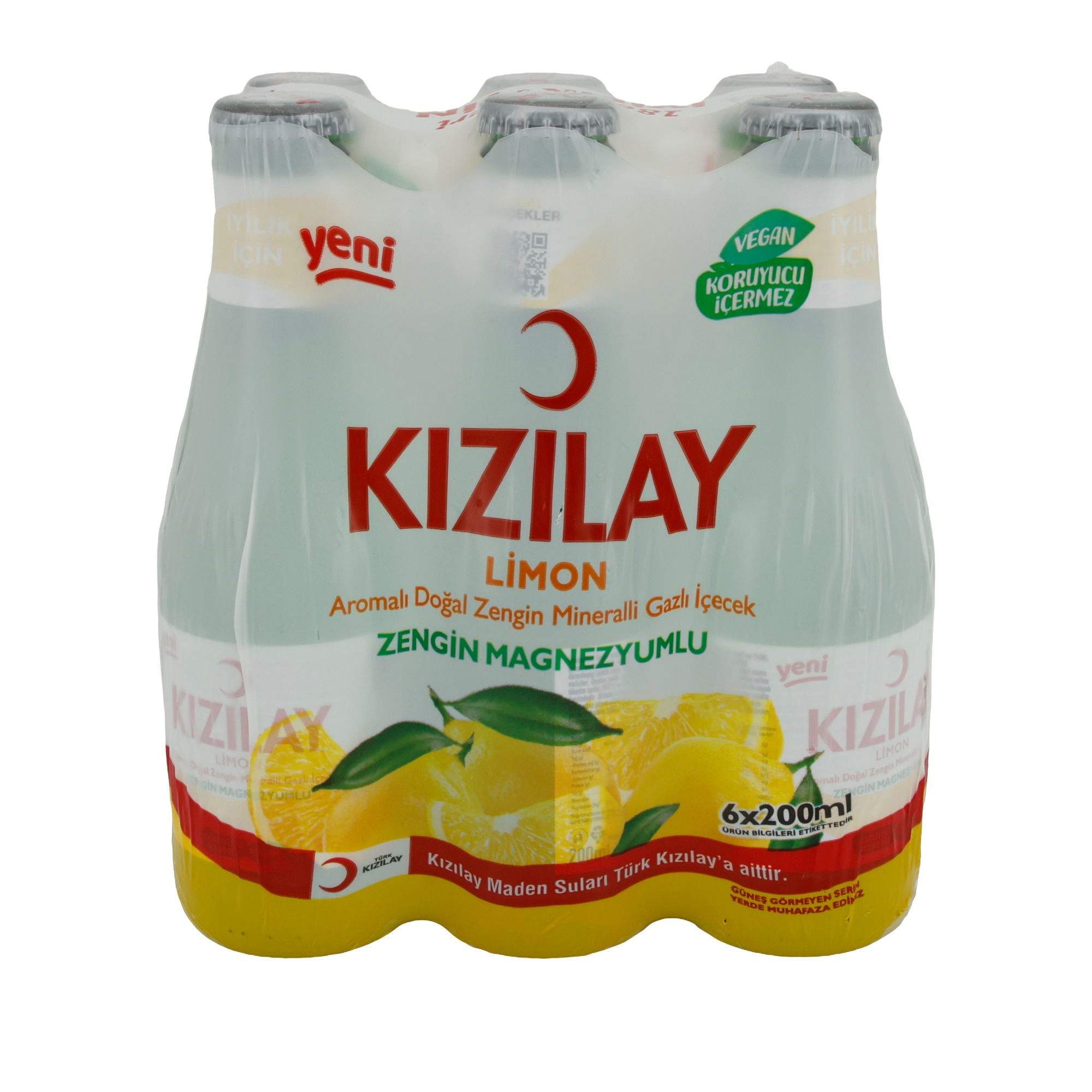 Mineralwasser Kizilay | Limon | Erfrischend, Zitronengeschmack | 6 x 200 ml KIZILAY